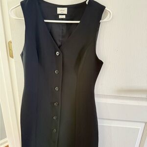 Wilfred Midnight Black Sleeveless Midi Dress